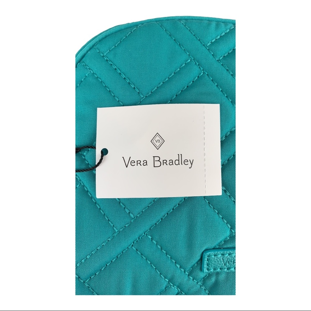 Vera Bradley Medium Zip Cosmetic Turquoise Sea - Picture 10 of 14